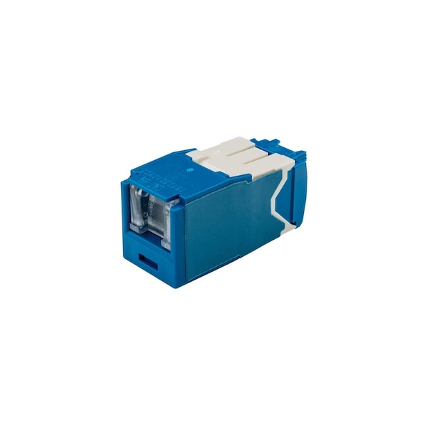 Panduit 1-PORT MOD JACK CAT6A 8W8P UTP, MINICOM T568A/B SPRING SHUTTER, BLUE CJH6X88TGBU